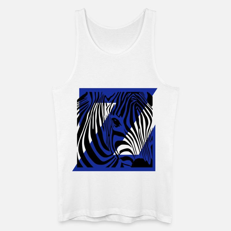 Zebra-Mix - Männer Bio Tank Top - Weiß