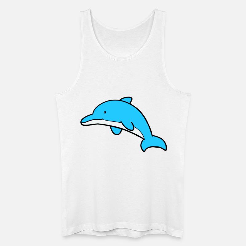 Süsser Delfin - Männer Bio Tank Top - Weiß