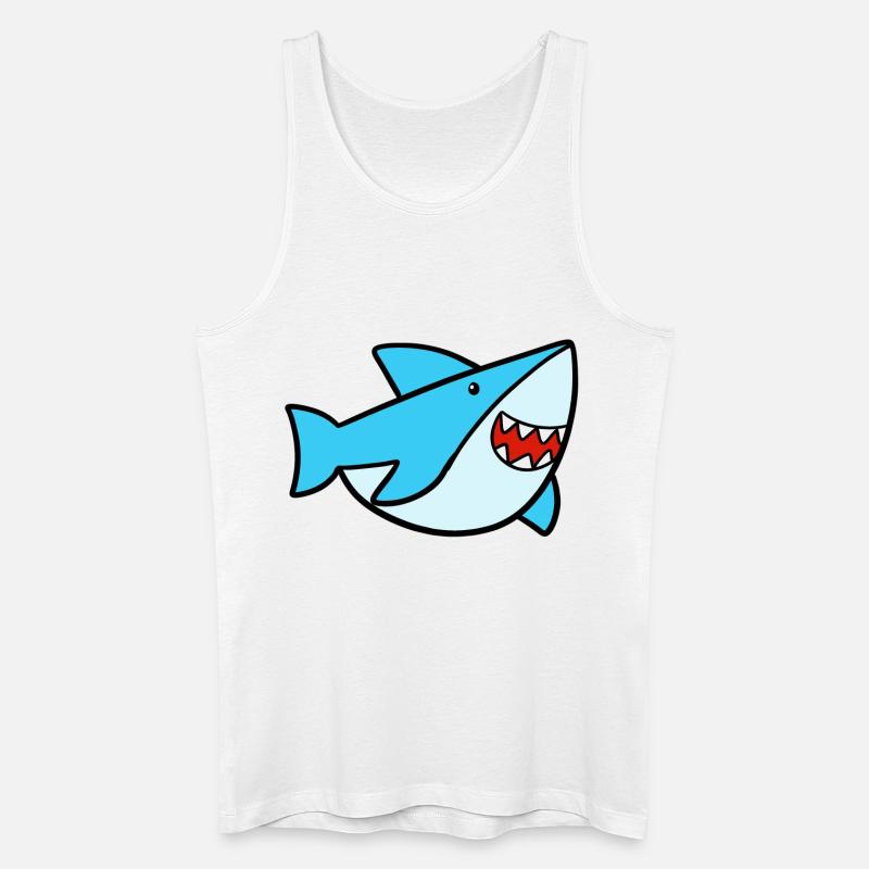 Süsser Hai - Männer Bio Tank Top - Weiß