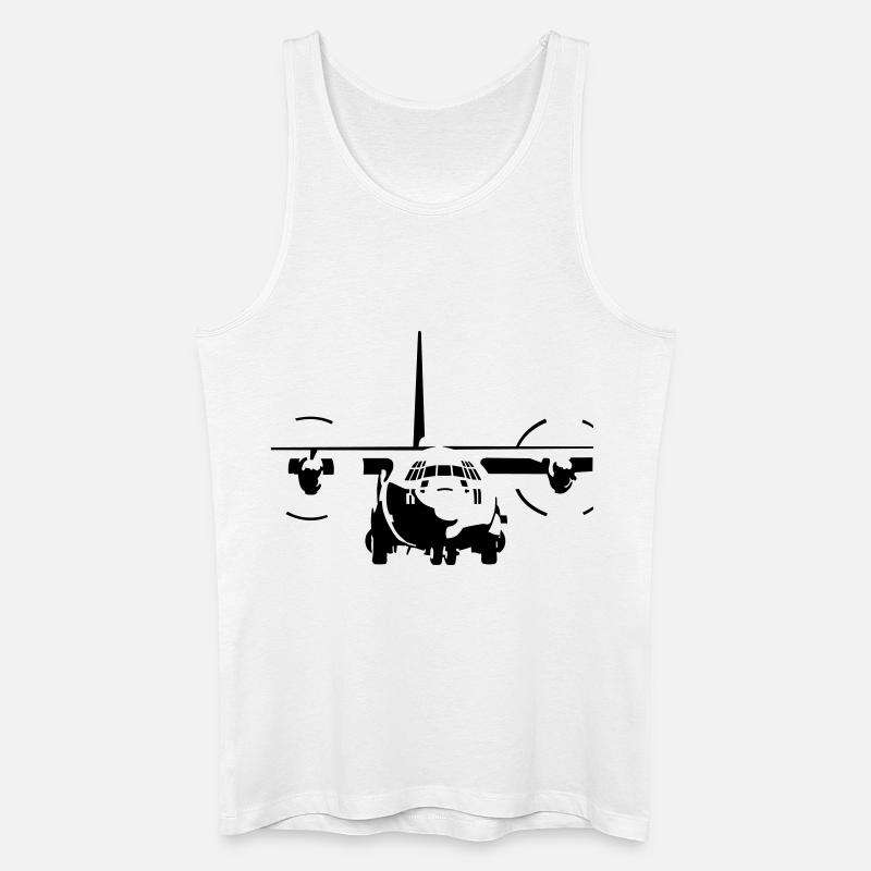 C-130 Hercules - Männer Bio Tank Top - Weiß