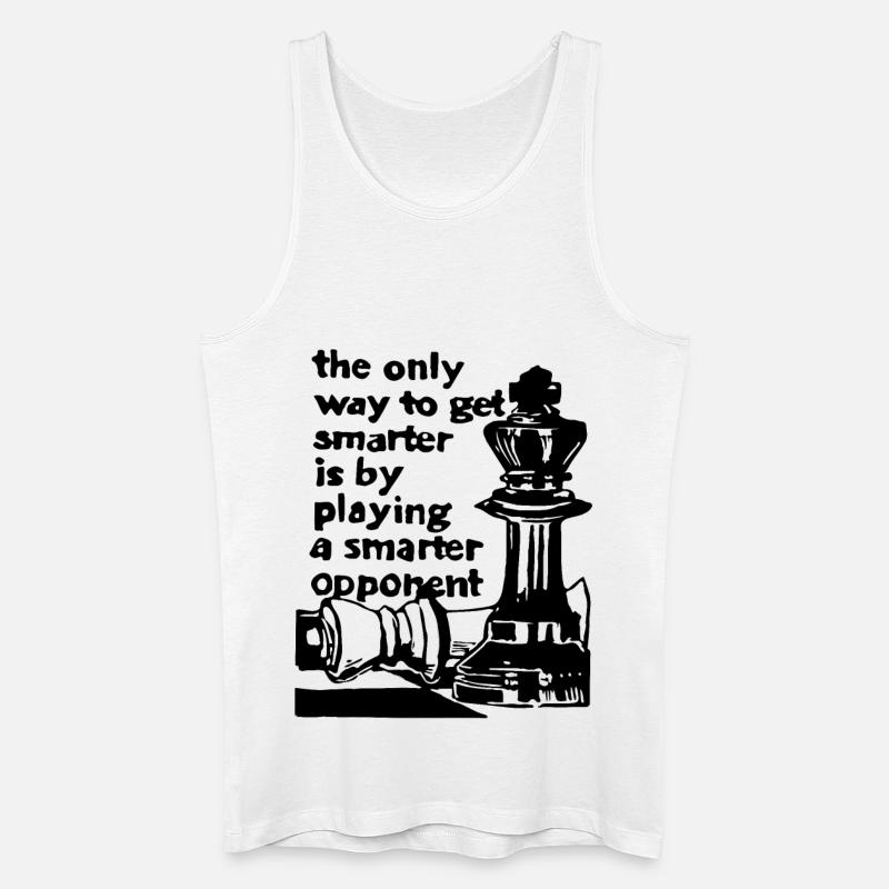 Schach Schachspieler Geschenk - Männer Bio Tank Top - Weiß