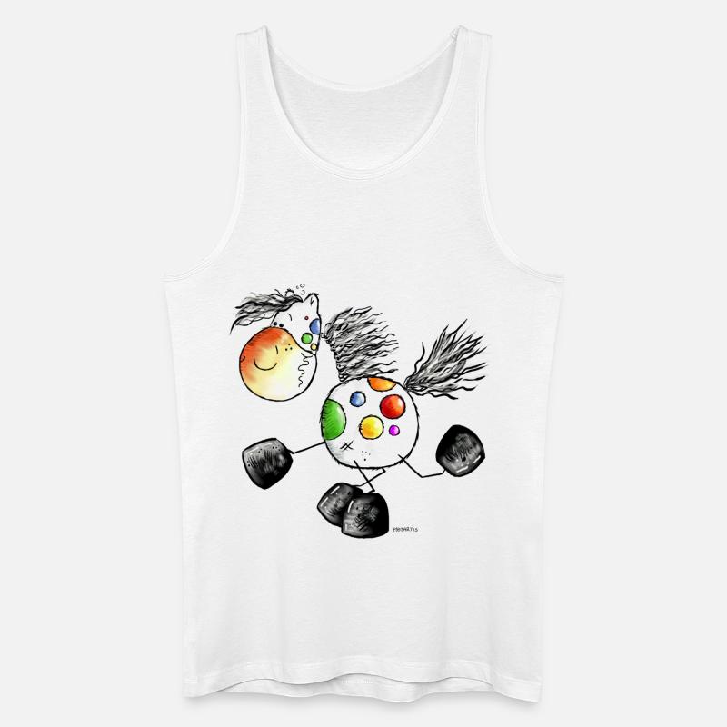 Kunterbuntes Pferd - Pony - Pferde - Männer Bio Tank Top - Weiß