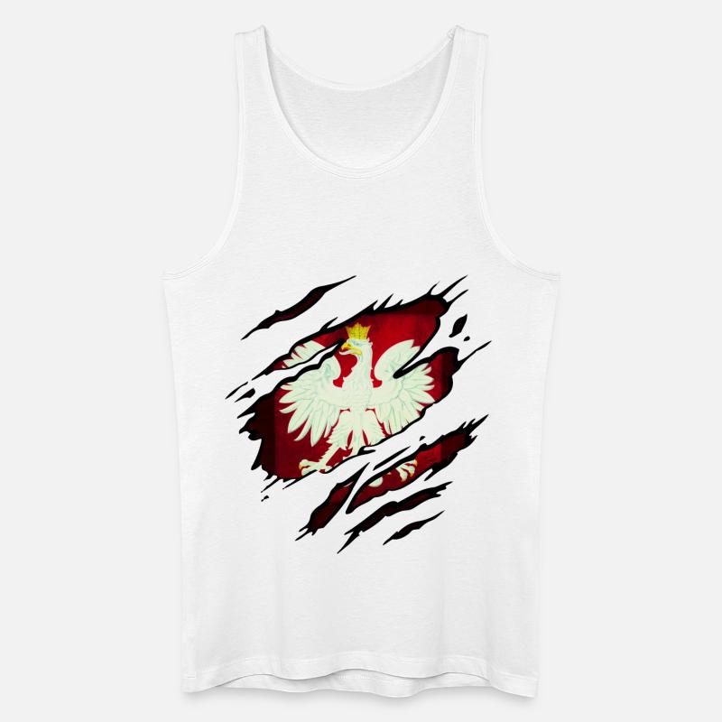 Polen - Männer Bio Tank Top - Weiß