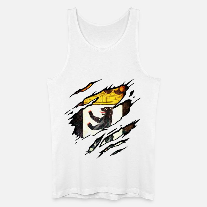 Berlin - Berlin Zerrissen - Männer Bio Tank Top - Weiß