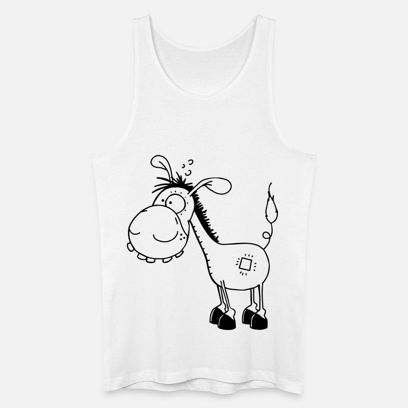 Esel - Langohresel - Eselchen - Männer Bio Tank Top - Weiß