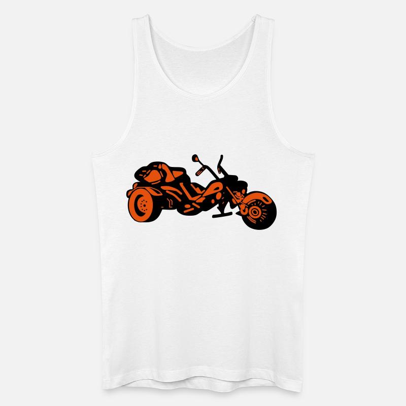 Chopper Inferno – Comic Style Trike - Männer Bio Tank Top - Weiß
