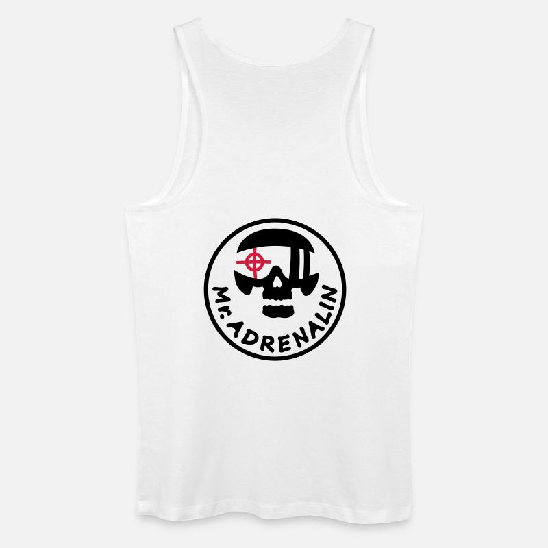 Mr. Adrenalin Pilot - Männer Bio Tank Top - Weiß