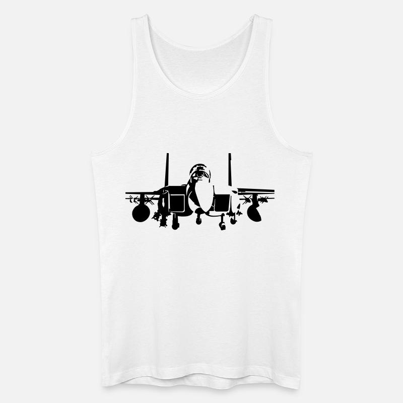 F-15 - Männer Bio Tank Top - Weiß