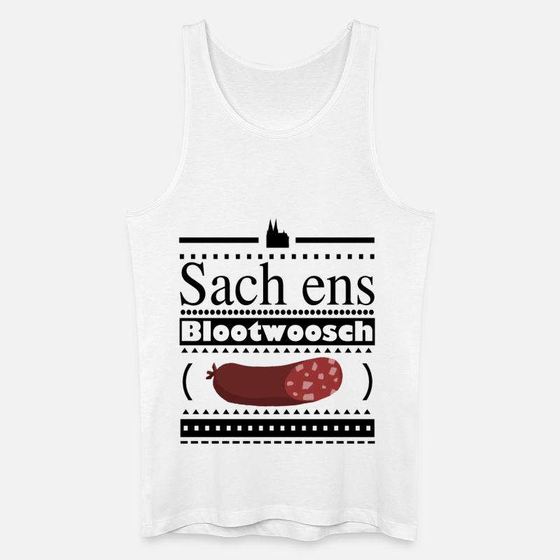 Kölner Blutwurst Cartoon Design - Männer Bio Tank Top - Weiß