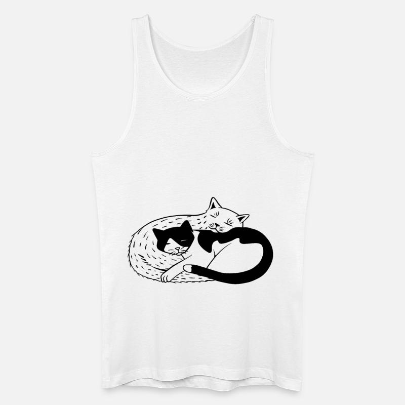 Katzen - Männer Bio Tank Top - Weiß