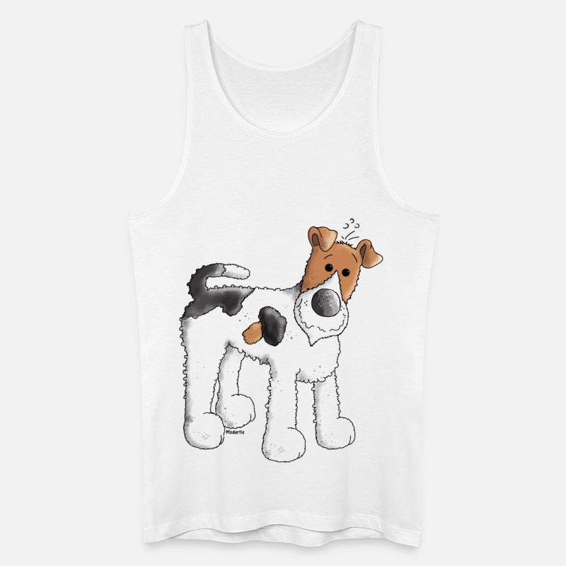 Foxterrier - Fox Terrier - Hund - Männer Bio Tank Top - Weiß