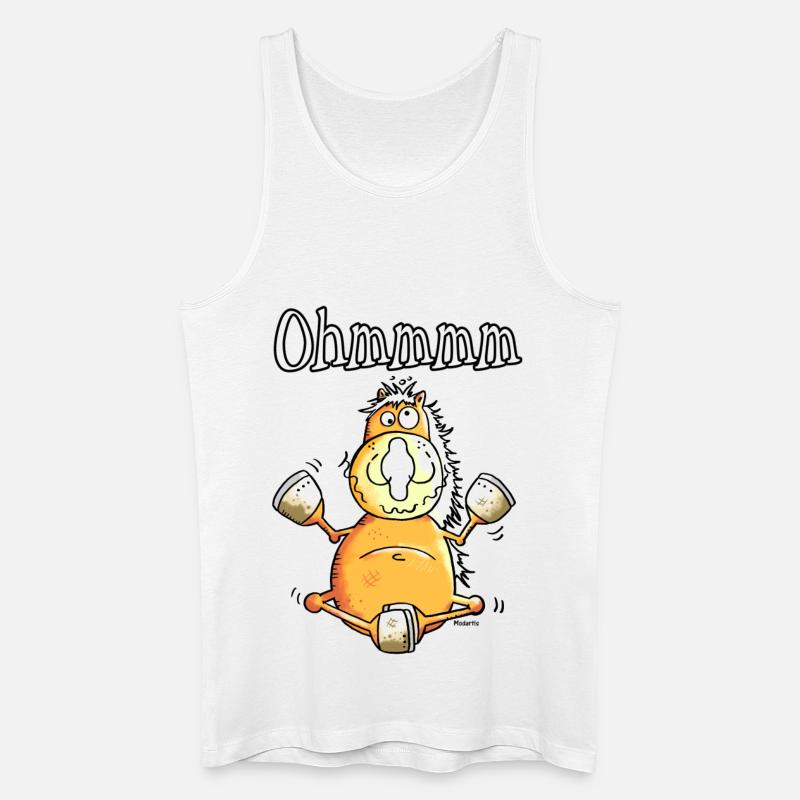 Ohmmmm Pferd - Pferde - Männer Bio Tank Top - Weiß