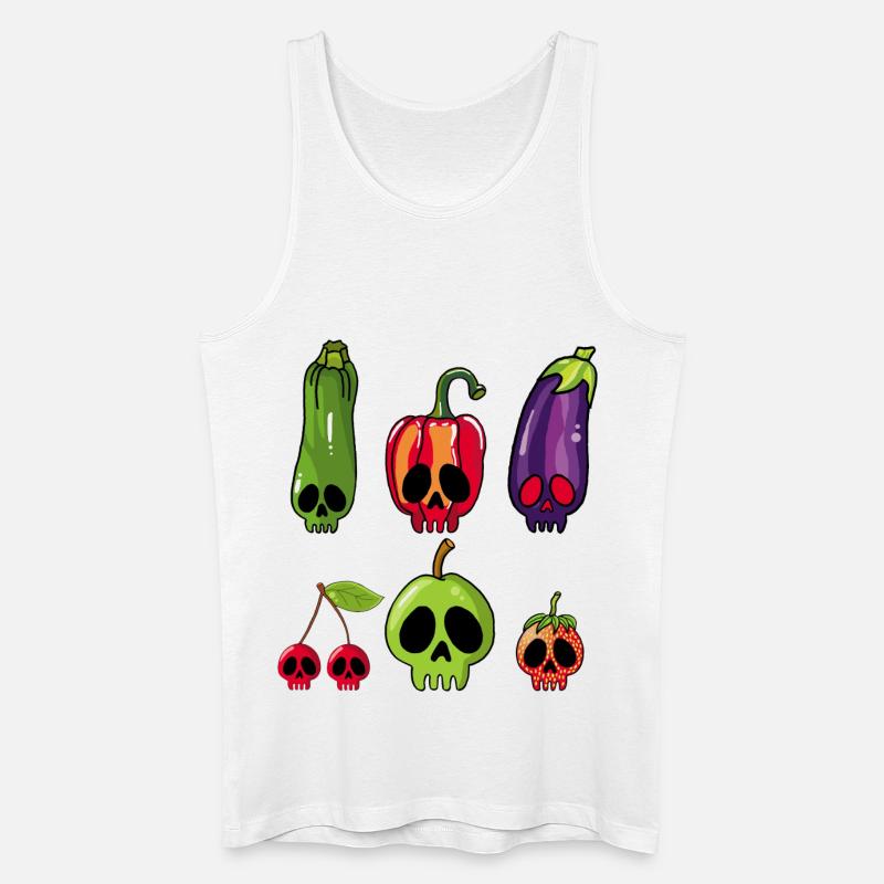 Vegetarische Todesköpfe - Männer Bio Tank Top - Weiß