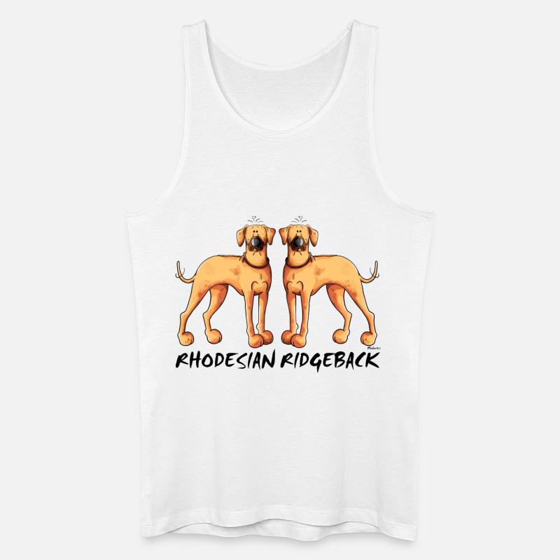 Rhodesian Ridgeback Duo - Männer Bio Tank Top - Weiß