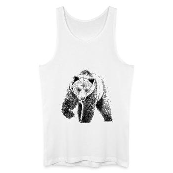 bear - Men’s Organic Tank Top - white - Front