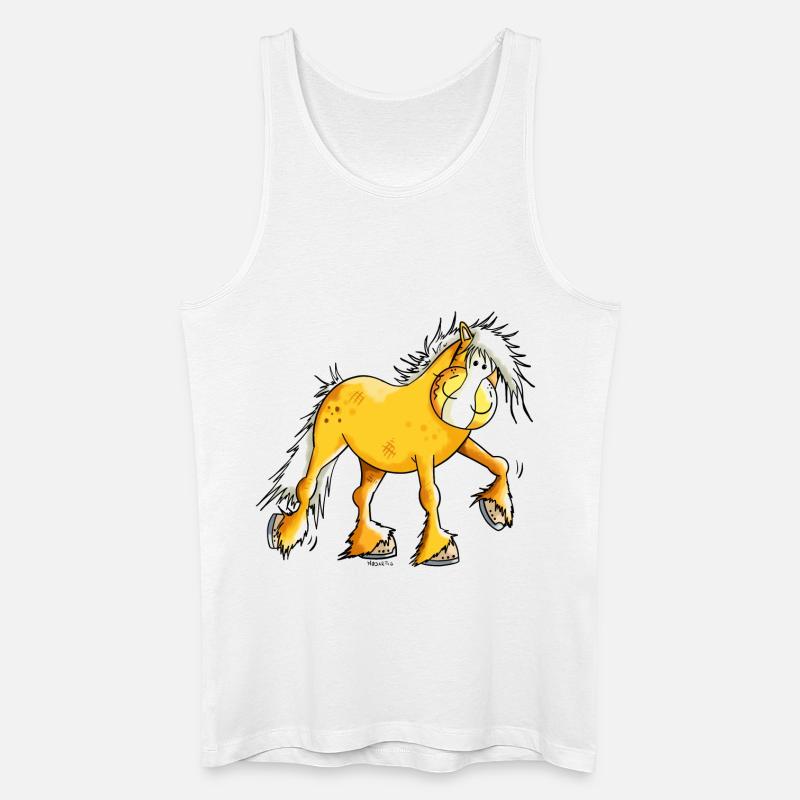 Hera der Haflinger - Männer Bio Tank Top - Weiß