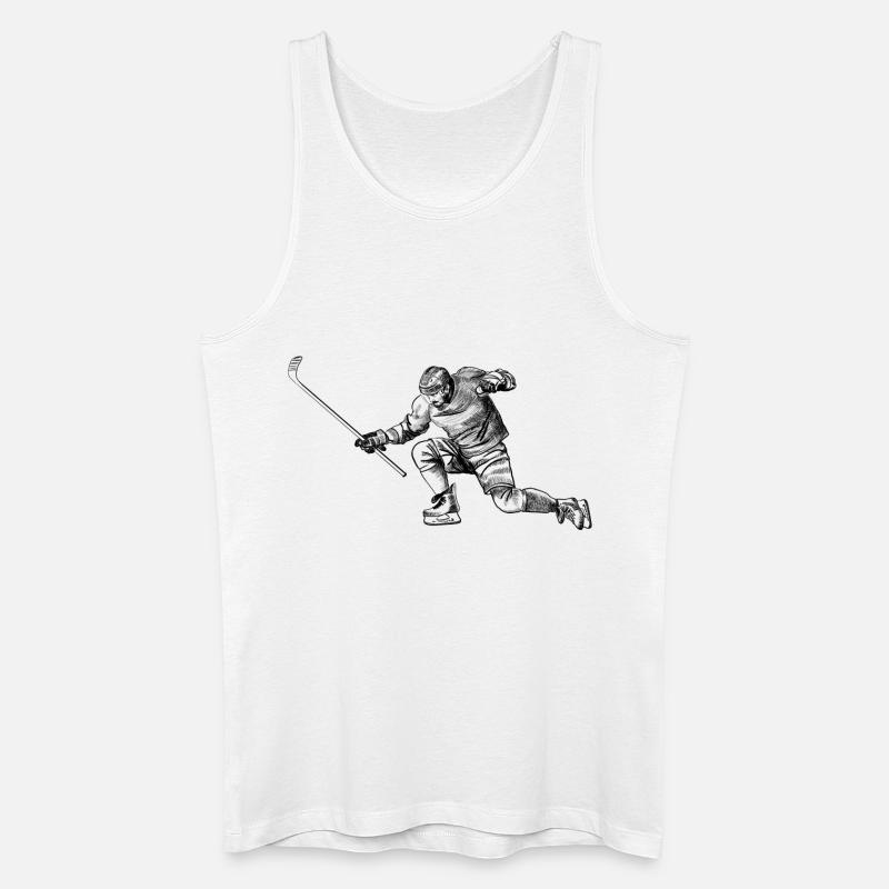 Eishockey - Männer Bio Tank Top - Weiß