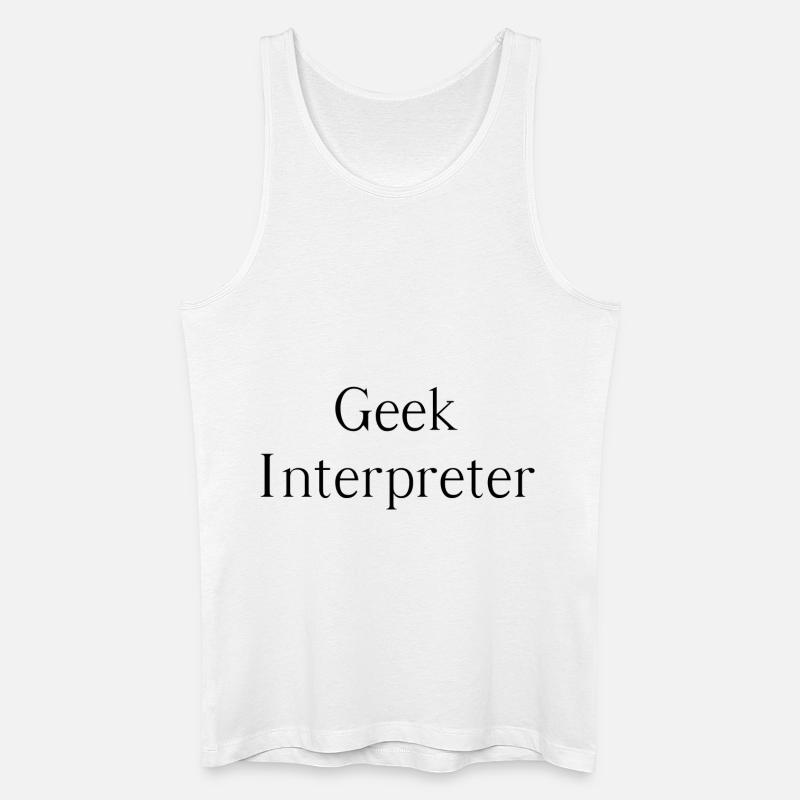 Geek interpreter - Männer Bio Tank Top - Weiß
