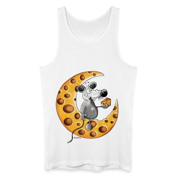 The Mouse Love Cheese - Men’s Organic Tank Top - white - Front