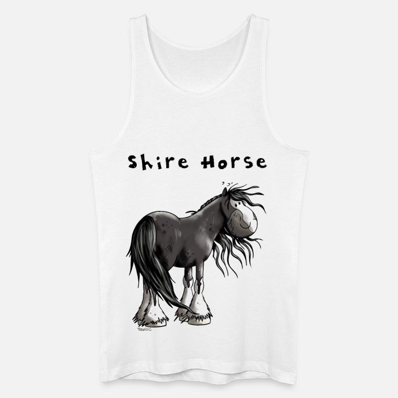 Süßes Shire Horse - Männer Bio Tank Top - Weiß