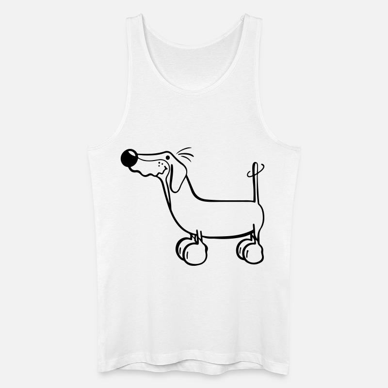 Der Dackel - Männer Bio Tank Top - Weiß