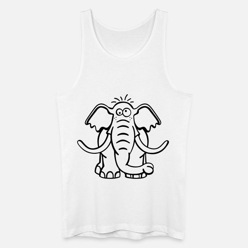 Großer Elefant - Männer Bio Tank Top - Weiß