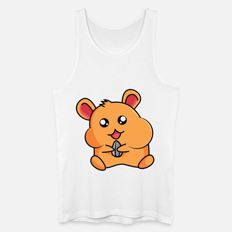 Hamster beim Hamstern - Männer Bio Tank Top - Weiß