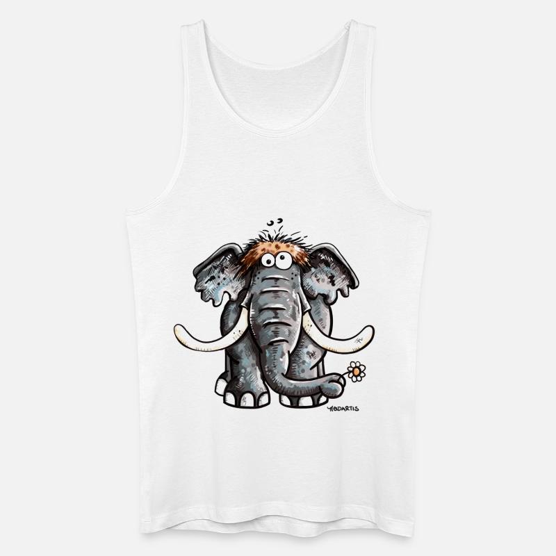 Der Elefant - Männer Bio Tank Top - Weiß