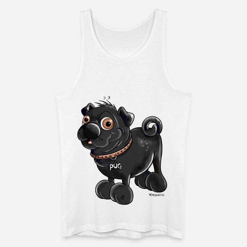 Da kommt ein Mops - Männer Bio Tank Top - Weiß
