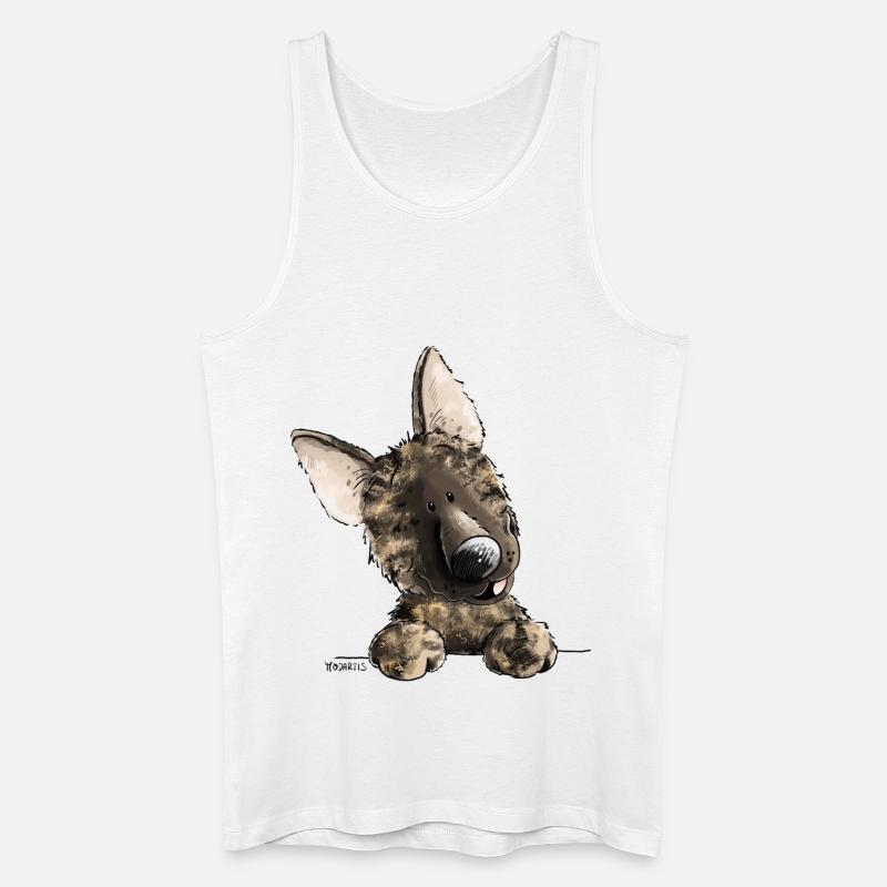 Lustiger Holländischer Schäferhund I Comic Hund - Männer Bio Tank Top - Weiß