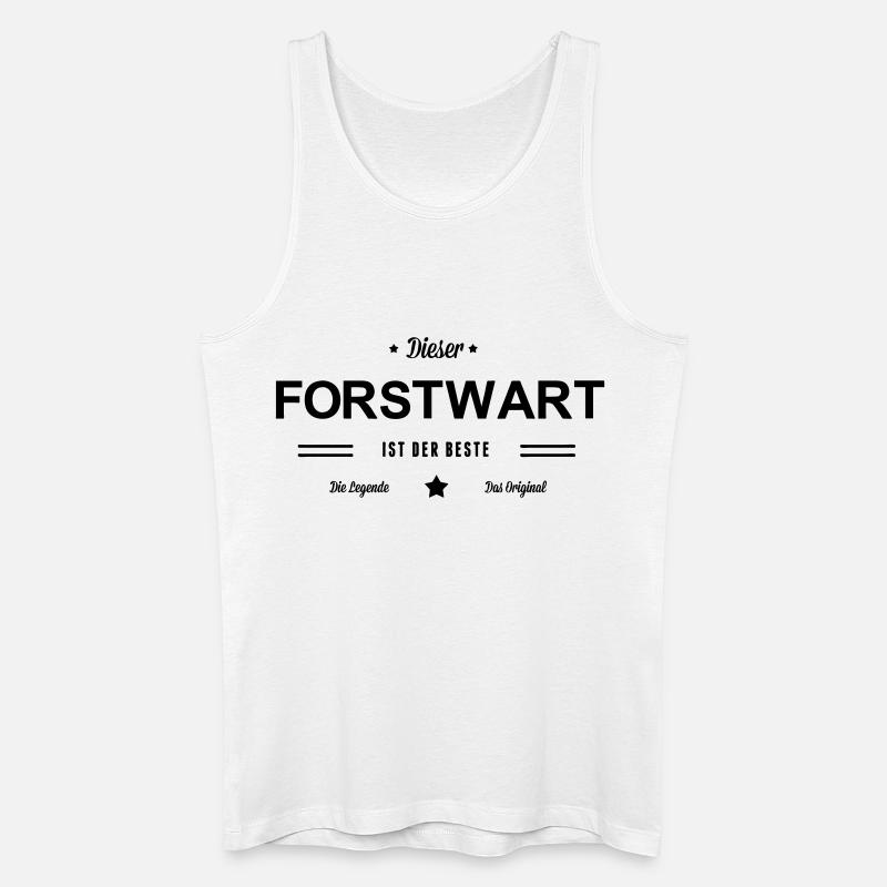 Bester Forstwart - Männer Bio Tank Top - Weiß