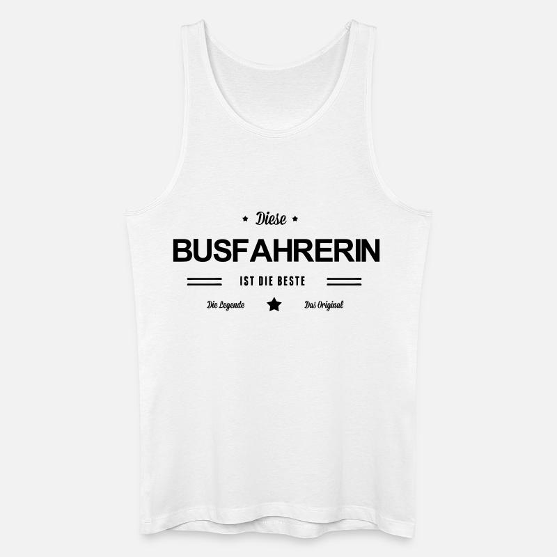 Beste Busfahrerin - Männer Bio Tank Top - Weiß