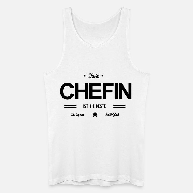 Beste Chefin - Männer Bio Tank Top - Weiß