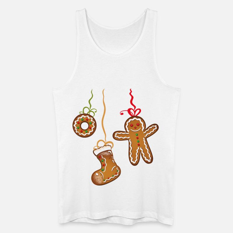 Weihnachtsplätzchen, Weihnachten, Lebkuchenmann. - Männer Bio Tank Top - Weiß