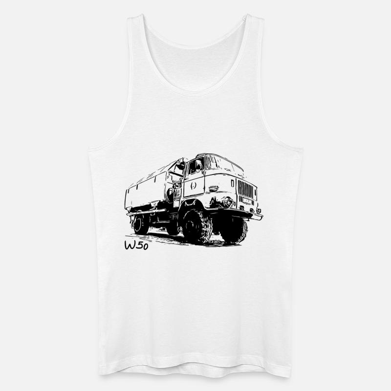 W50 LKW - Männer Bio Tank Top - Weiß