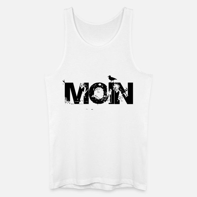 MOIN mit Möwe - Männer Bio Tank Top - Weiß