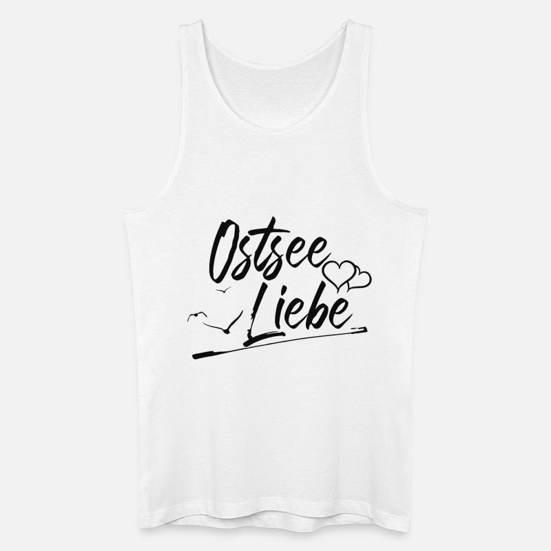 Ostsee Liebe - Männer Bio Tank Top - Weiß