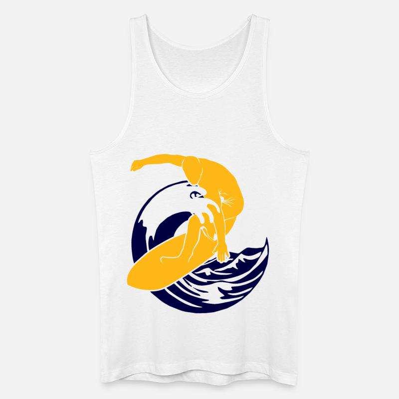 Surfboard | Surfer | Surf - Männer Bio Tank Top - Weiß
