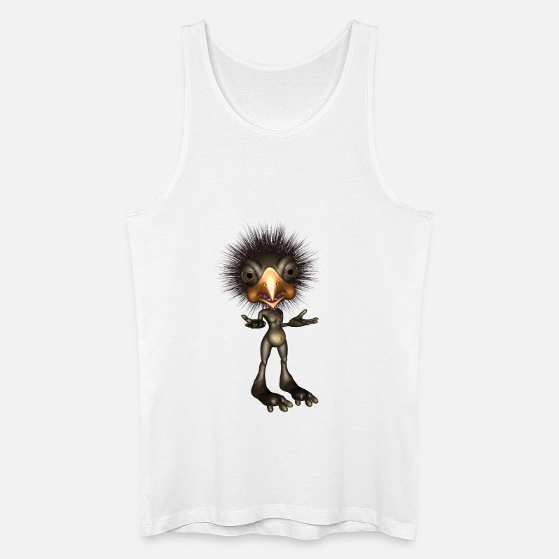 Lustiger süßer Vogel - Männer Bio Tank Top - Weiß