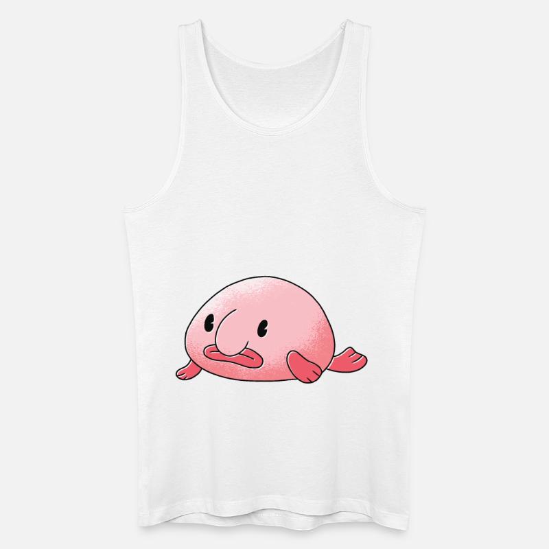 Blobfisch Cartoon - Männer Bio Tank Top - Weiß