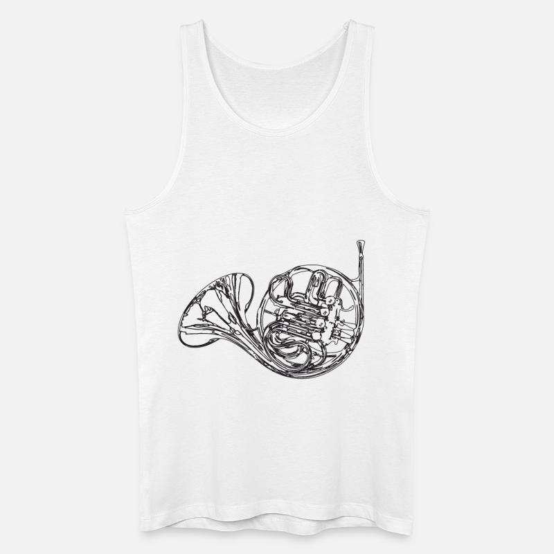 horn - Men’s Organic Tank Top - white
