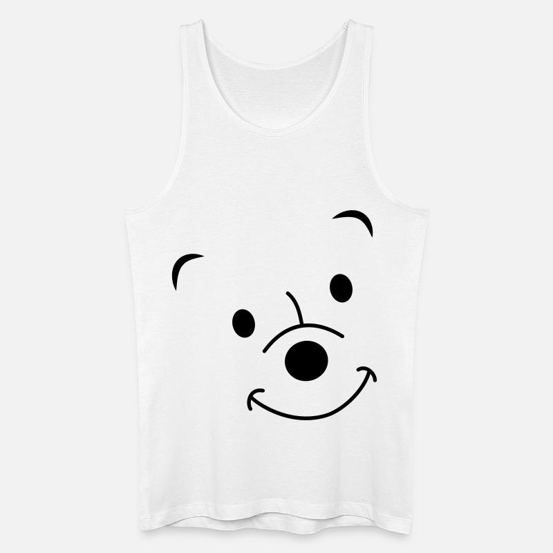 Lachender Bär - Männer Bio Tank Top - Weiß