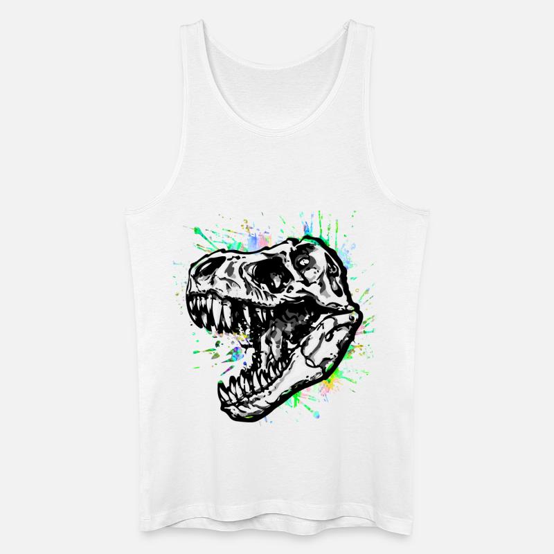 Dinosaurier / T-Rex / Trex / Geschenkidee - Männer Bio Tank Top - Weiß