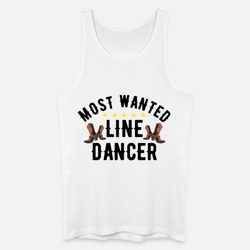 Most Wanted Line Dancer - Männer Bio Tank Top - Weiß