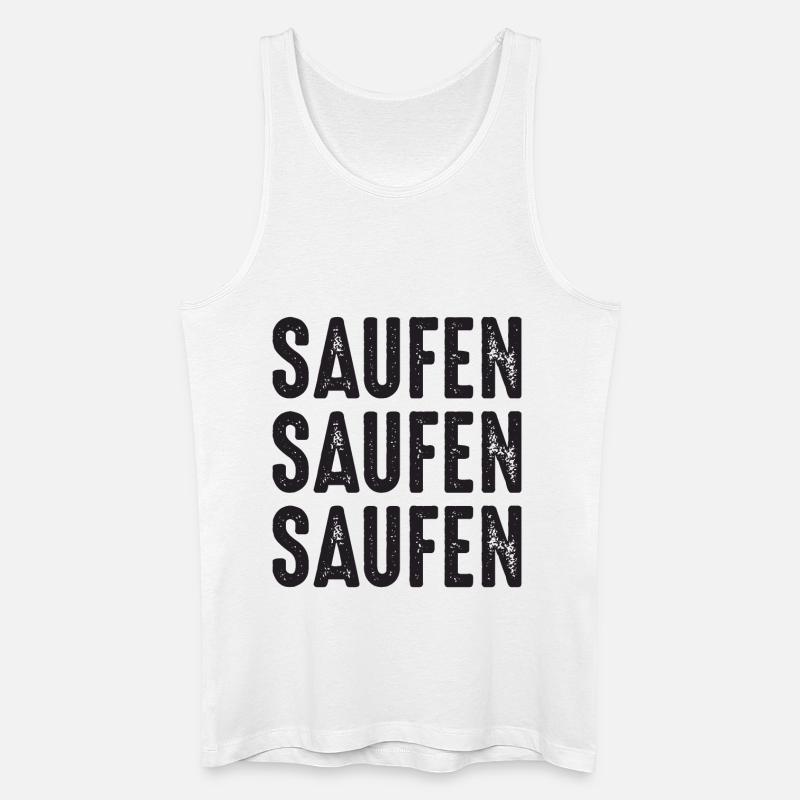 Alkoholiker - Männer Bio Tank Top - Weiß