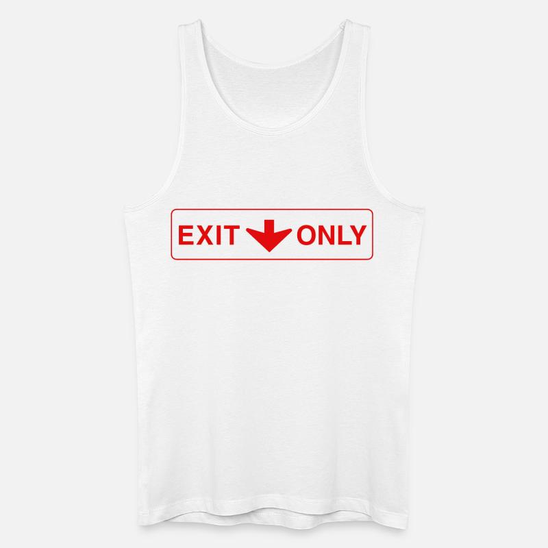 Exit Only - lustiges Geschenk - Männer Bio Tank Top - Weiß