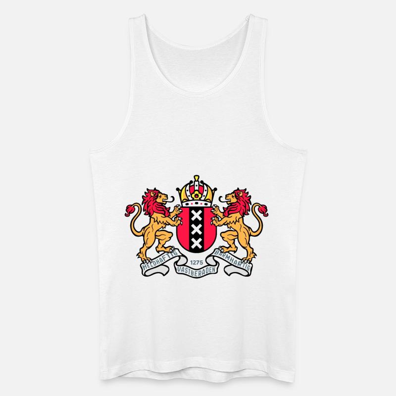 Amsterdamer , dunkel - Männer Bio Tank Top - Weiß