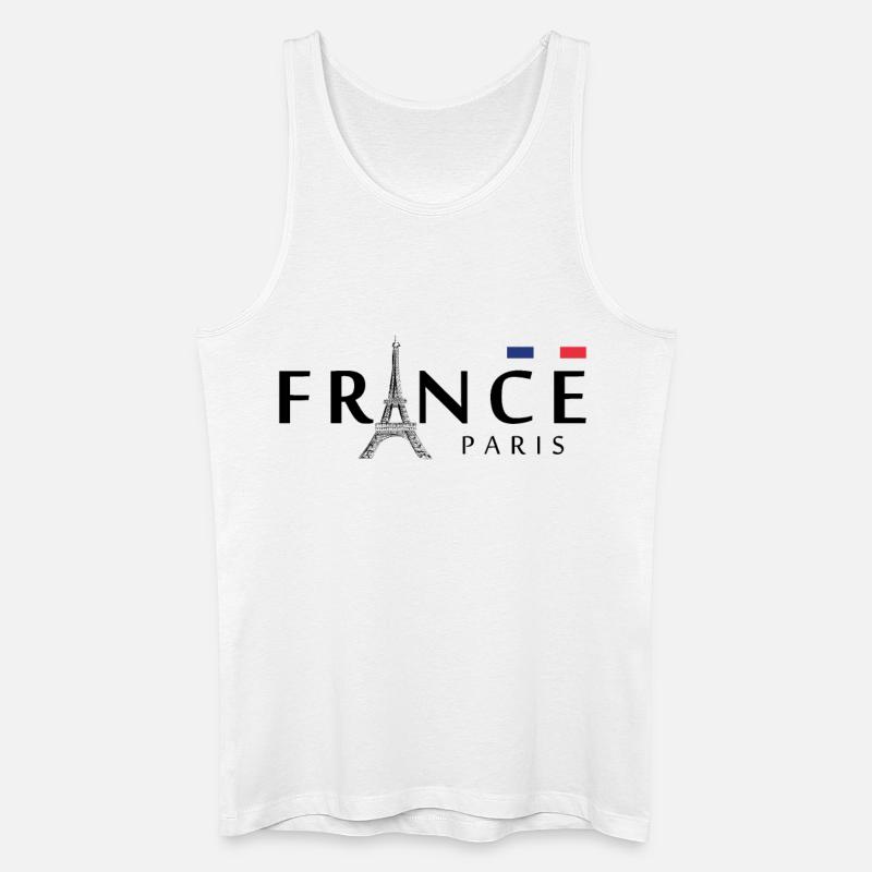 FRANKREICH PARIS - Männer Bio Tank Top - Weiß