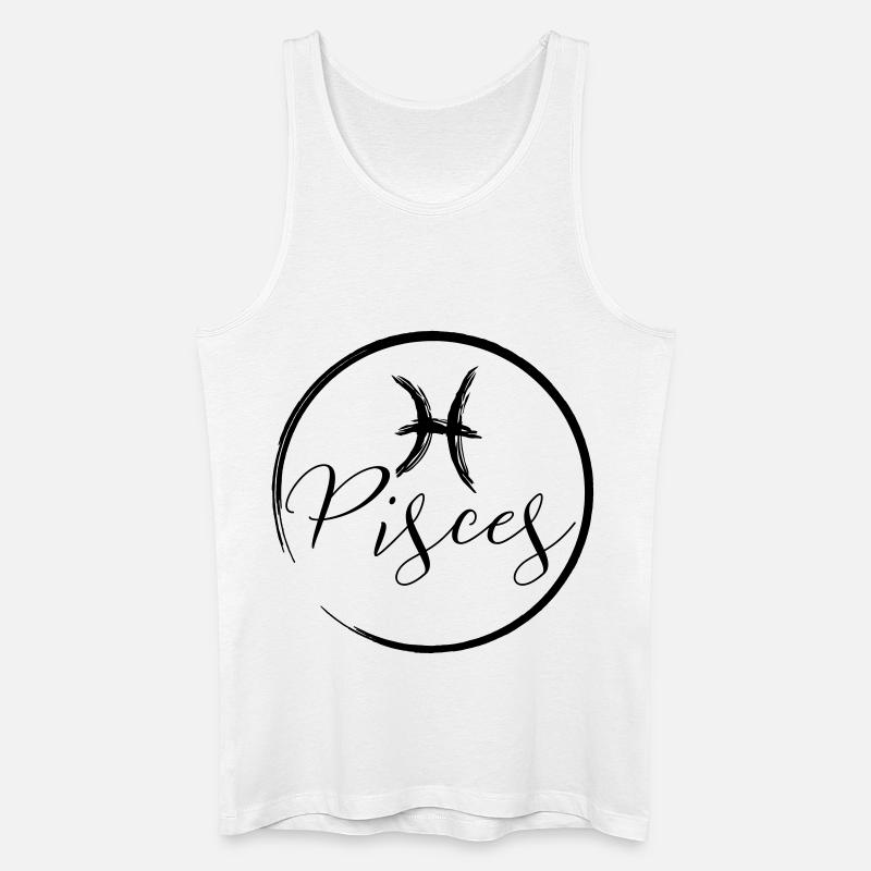 Horoscope Pisces - Männer Bio Tank Top - Weiß