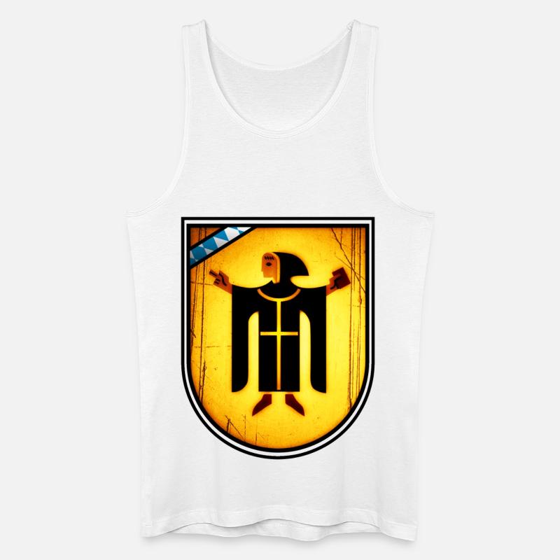 München's Mönch - Männer Bio Tank Top - Weiß